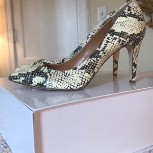 J. Crew snakeskin heels